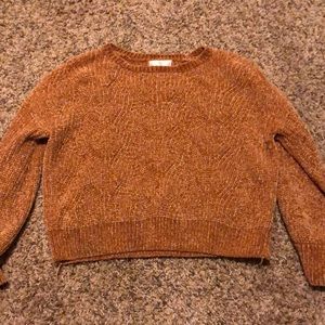 Pink Rose soft knitted gold sweater, size L